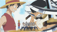 One Piece Fight Together Luffy GIF - One Piece Fight Together Luffy All Characters GIFs