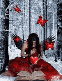 Fallen Angel Red GIF - Fallen Angel Red Reading GIFs