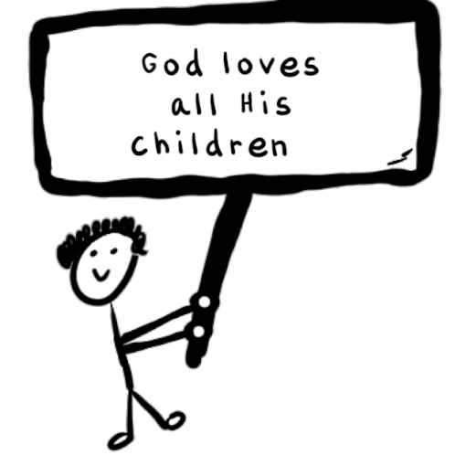 Godlovesallhischildren God Loves You Sticker - Godlovesallhischildren God Loves You God Bless Us All Stickers