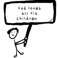 Godlovesallhischildren God Loves You Sticker - Godlovesallhischildren God Loves You God Bless Us All Stickers