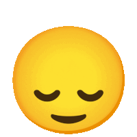 a smiley face with eyes closed and a light coming out of its head
