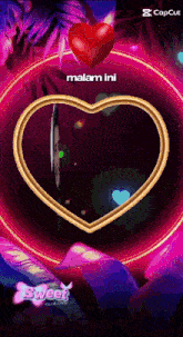 a picture of a heart that says malam ini