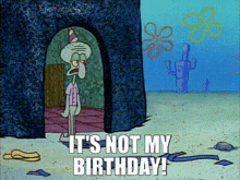 spongebob birthday squidward meme
