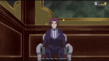 a man is holding a woman in his arms with turkanime written in the bottom right corner