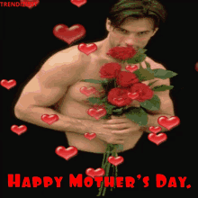 happy mothers day flowers muttertag hearts all my love