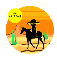 In Arizona We Vote How We Choose Cowboy Sticker - In Arizona We Vote How We Choose Cowboy Arizona Dessert Stickers