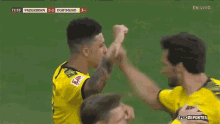 Fist Bump Jadon Sancho GIF - Fist Bump Jadon Sancho Paderborn Vs Dortmund GIFs