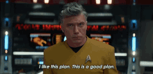 I Like This Plan This Is A Good Plan Captain Christopher Pike GIF - I Like This Plan This Is A Good Plan Captain Christopher Pike Anson Mount GIFs