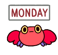I Hate Mondays Crabby Crab Sticker - I Hate Mondays Crabby Crab Pikaole Stickers
