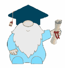 animated school gnome high school graduate congratulations