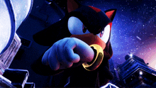shadow the hedgehog wearing a ring on his finger