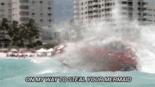 On  My Way To Steal Your Mermaid GIF - Mermaid Swim Swimming GIFs