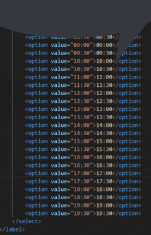 a screen shot of a program that says option value at the top of it