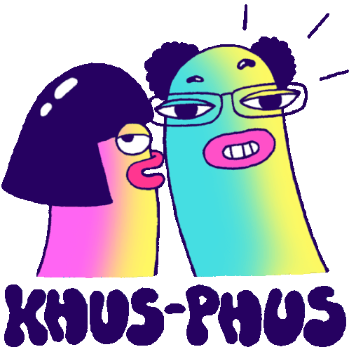 Gossiping Wrigglers Say Khus Phus Sticker - Smiling Khus Phus Posing Stickers