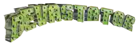 the word devastator is written in green letters on a white background