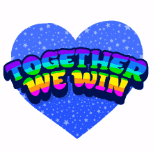 together we win heart rainbow democrat republican