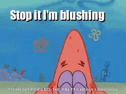 spongebob blushing