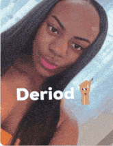 a picture of a woman with the word period written on it