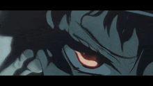 a close up of a cartoon character 's eye
