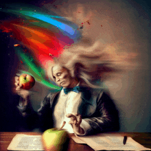 Newton Got Beaned By An Apple Core GIF