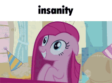 insanity pinkie pie my little pony pinkamena