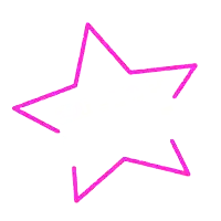 a pink star on a white background with a purple border