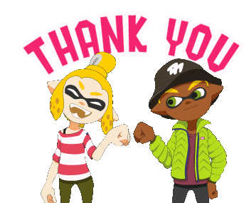 Thank You Thanks Sticker - Thank You Thanks Splatoon Stickers