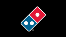 a domino 's pizza logo with the words we deliver joy