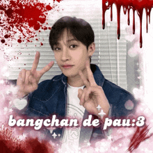 bangchan de pau : 3 is written on a picture of a boy