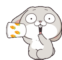 Rabbit Cute Sticker - Rabbit Cute Laughing Stickers