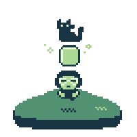 a pixel art drawing of a skull and a bowl