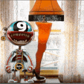 a cartoon character with a necklace that says lotto on it