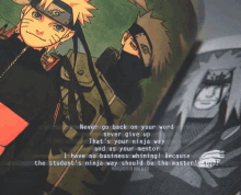 Naruto Never Go Back On Your Word GIF - Naruto Never Go Back On Your Word Anime GIFs