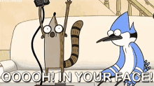 Regular Show In Your Face GIF - Regular Show In Your Face Teasing GIFs