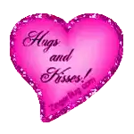 Love You Hugs And Kisses Sticker - Love You Hugs And Kisses Heart Stickers