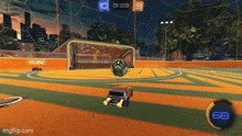 a rocket league game is being played on a video game screen