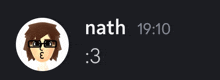 a picture of a person with the name nath written on it