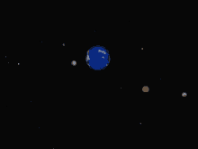 a computer generated image of the earth and its moons in the solar system