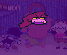 a purple background with the words next big susie 's idea written on it