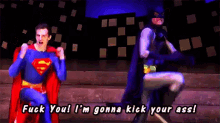 Batman Superman GIF - Batman Superman Kick Your Ass GIFs