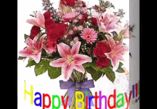 Happy Birthday GIF - Happy Birthday Bouquet Flowers GIFs