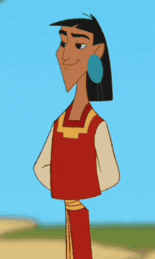 a cartoon character from the emperor 's new groove is standing with his hands on his hips