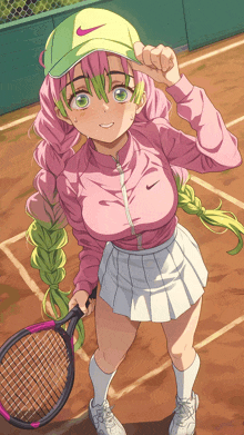 Mitsuru Smiles While Wearing Her Tennis Ball Clothes GIF