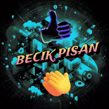 a beck pisan logo with a hand giving a thumbs up sign