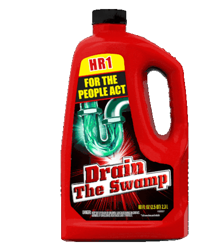 Hr1 For The People Act Sticker - Hr1 For The People Act Drain The Swamp Stickers