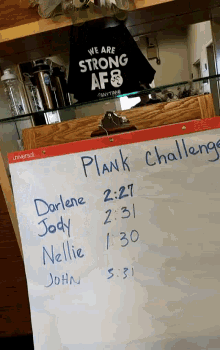 Plank Challenge Exercise GIF