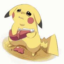 pikachu pokemon sad crying