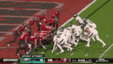 a football game is being played between the falcons and the tampa bay buccaneers