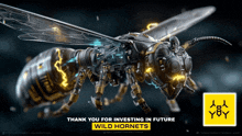 a poster that says thank you for investing in future wild hornets on it