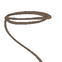 a cartoon drawing of a cowboy with a lasso